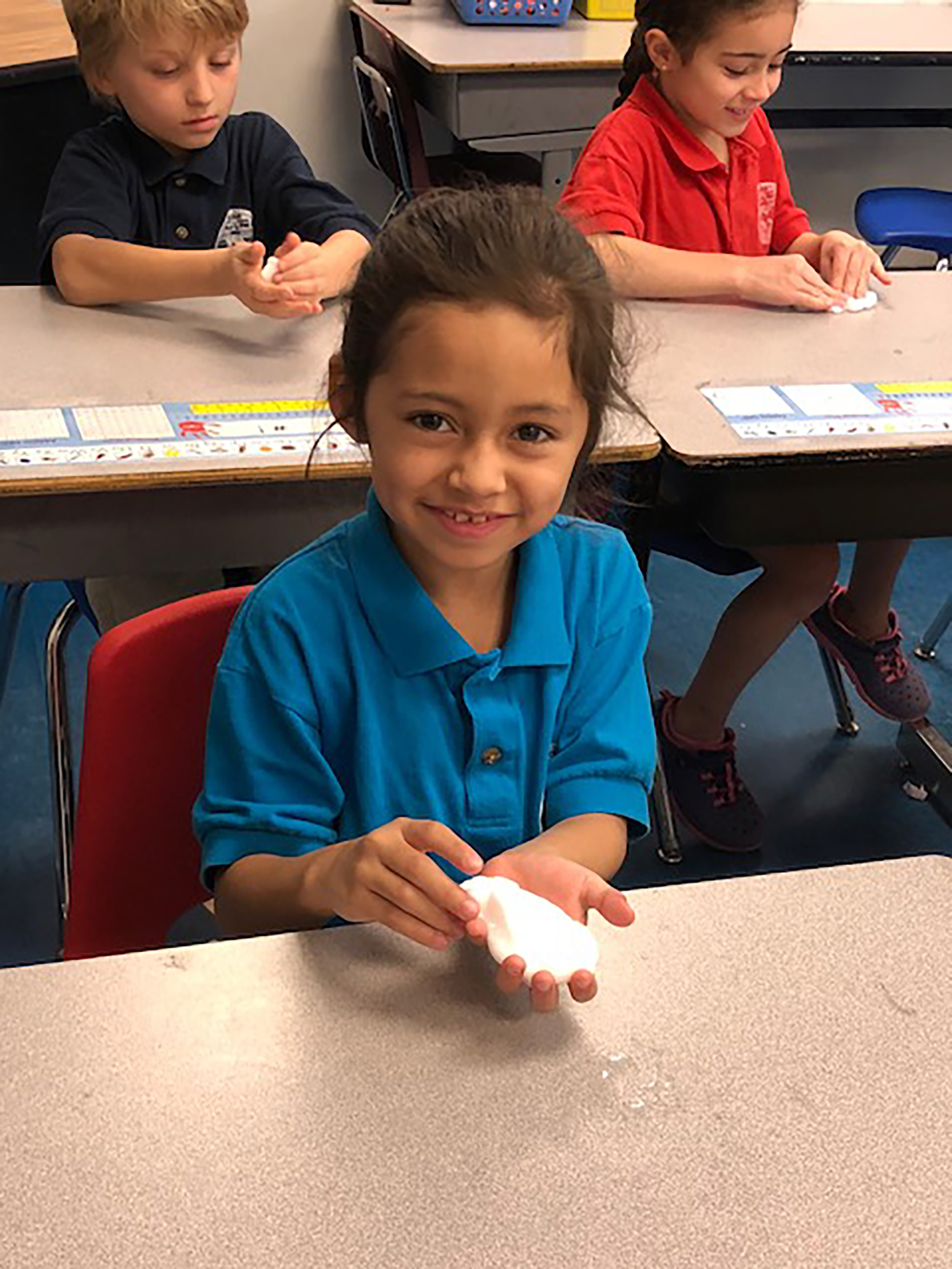 Elementary Student Sitting at Desk