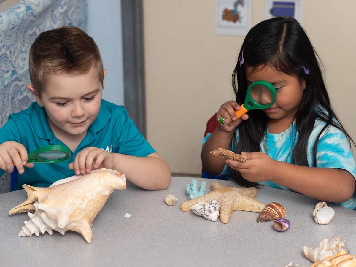 Elementary students at Palm Beach Maritime Academy